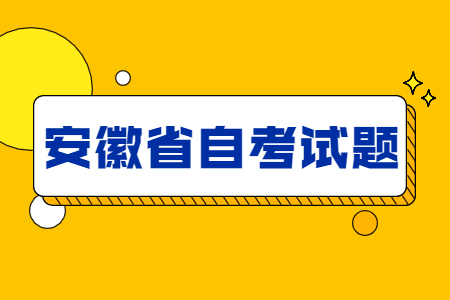 安徽省自考模拟试卷